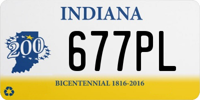 IN license plate 677PL
