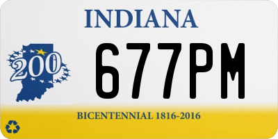 IN license plate 677PM