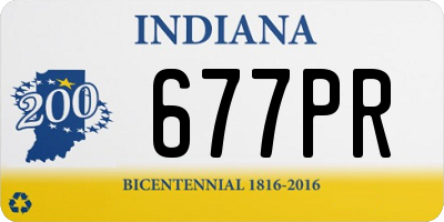 IN license plate 677PR
