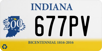IN license plate 677PV