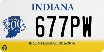 IN license plate 677PW