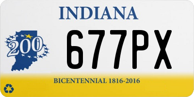 IN license plate 677PX