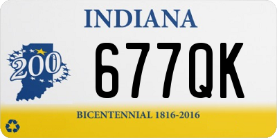 IN license plate 677QK
