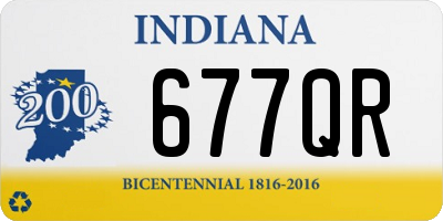 IN license plate 677QR