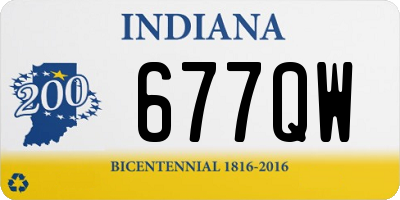 IN license plate 677QW