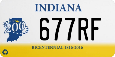 IN license plate 677RF