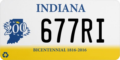 IN license plate 677RI