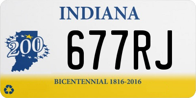 IN license plate 677RJ
