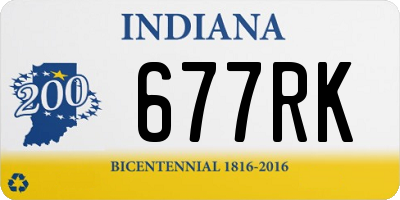 IN license plate 677RK