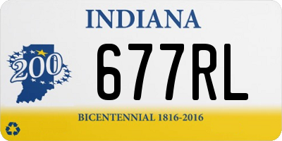 IN license plate 677RL