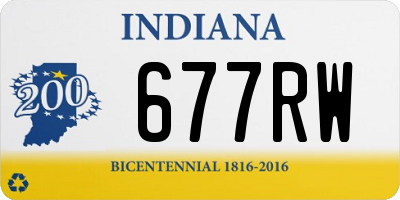 IN license plate 677RW