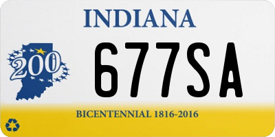 IN license plate 677SA