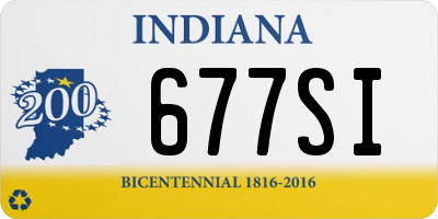 IN license plate 677SI