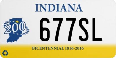 IN license plate 677SL