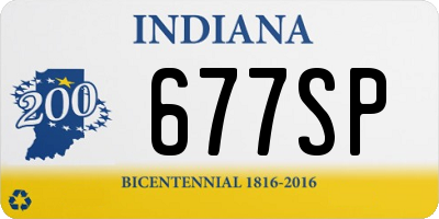 IN license plate 677SP