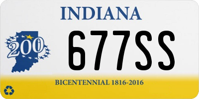 IN license plate 677SS