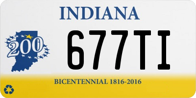 IN license plate 677TI