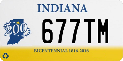 IN license plate 677TM