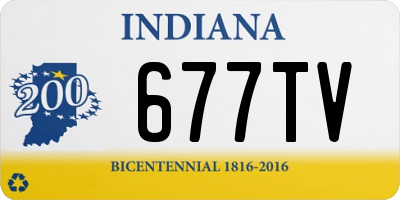 IN license plate 677TV