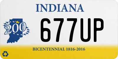 IN license plate 677UP