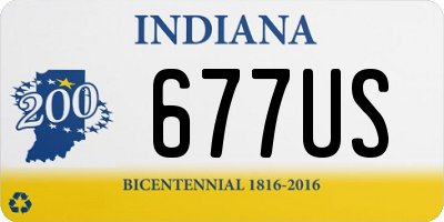 IN license plate 677US