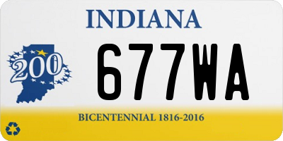 IN license plate 677WA