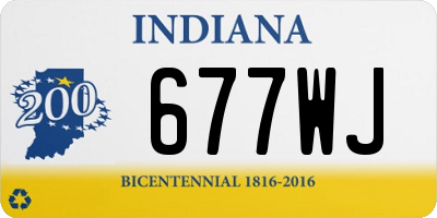 IN license plate 677WJ