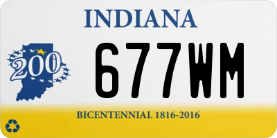 IN license plate 677WM