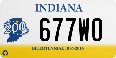 IN license plate 677WO