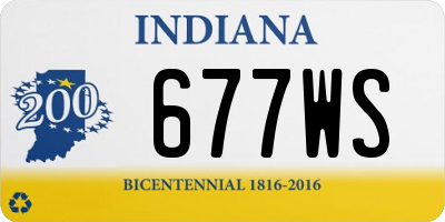 IN license plate 677WS