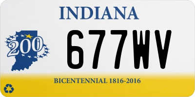 IN license plate 677WV