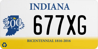 IN license plate 677XG