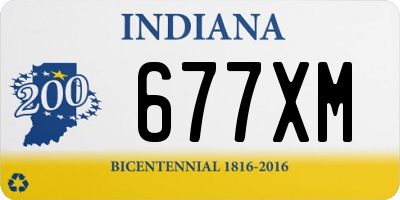 IN license plate 677XM