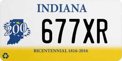 IN license plate 677XR