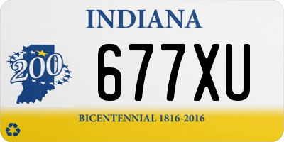 IN license plate 677XU