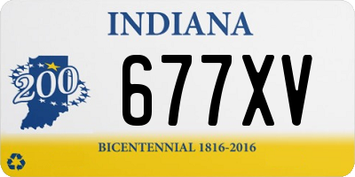 IN license plate 677XV