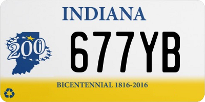 IN license plate 677YB