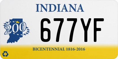 IN license plate 677YF