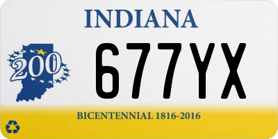 IN license plate 677YX