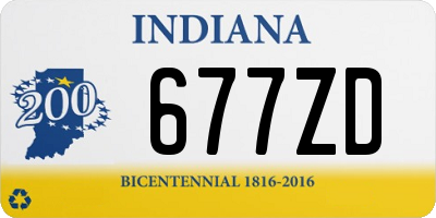 IN license plate 677ZD