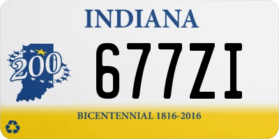 IN license plate 677ZI