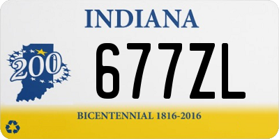 IN license plate 677ZL