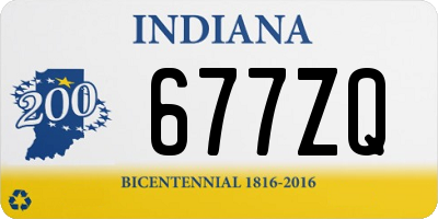 IN license plate 677ZQ