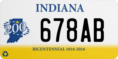 IN license plate 678AB