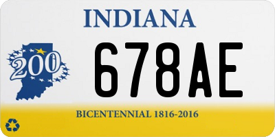 IN license plate 678AE