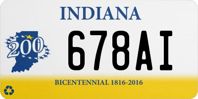 IN license plate 678AI