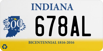 IN license plate 678AL