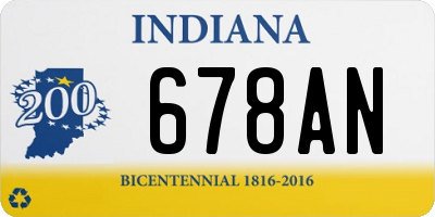 IN license plate 678AN