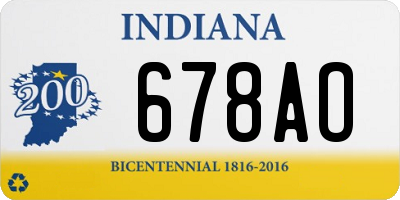 IN license plate 678AO