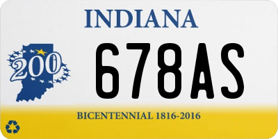 IN license plate 678AS